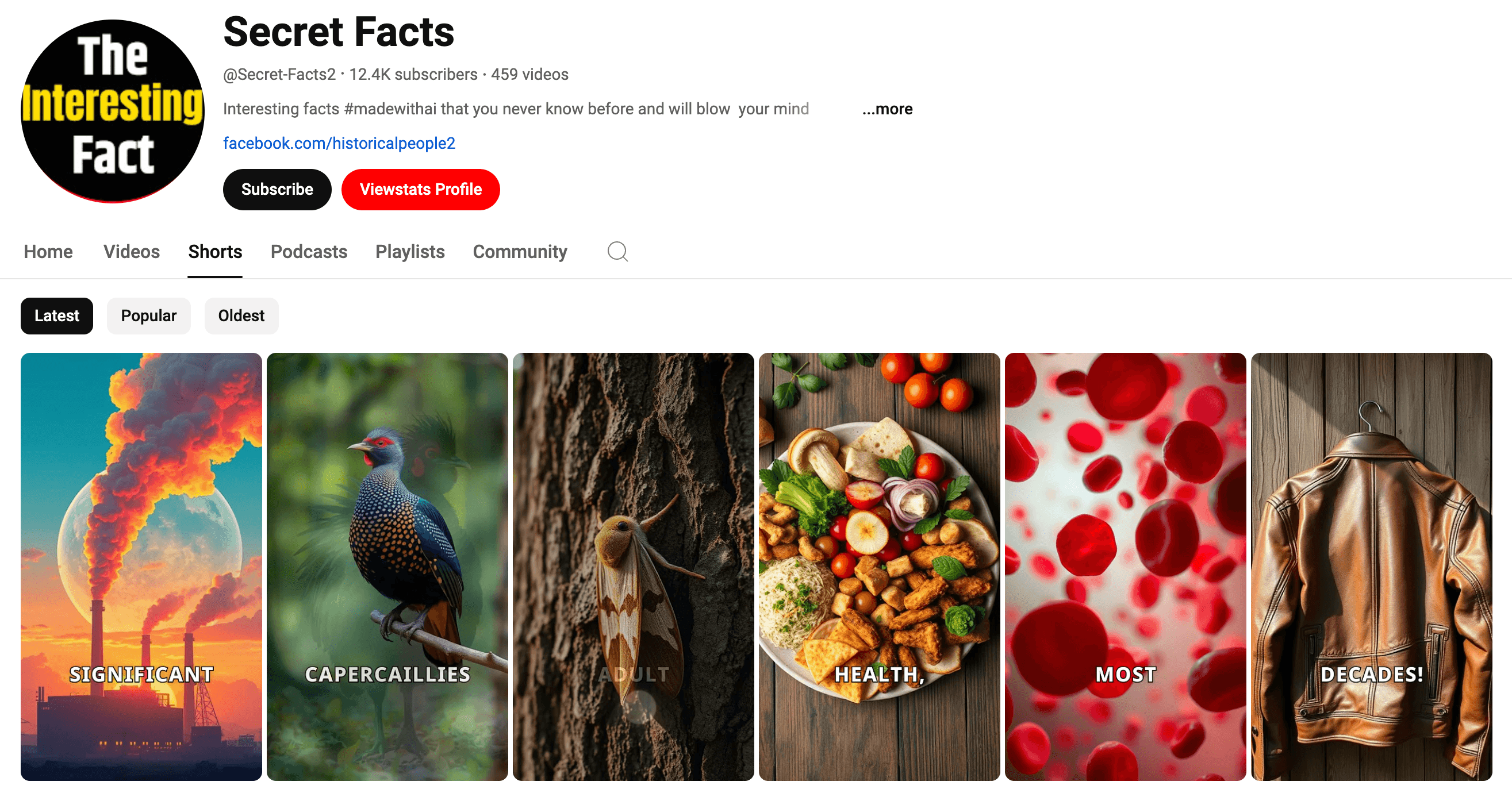 Secret Facts YouTube channel